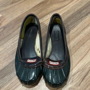 Hunter Dark Green Slip-On Flats